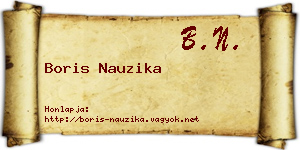 Boris Nauzika névjegykártya
